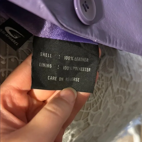 Colebrook Purple Leather Jacket - Picture 6 of 8